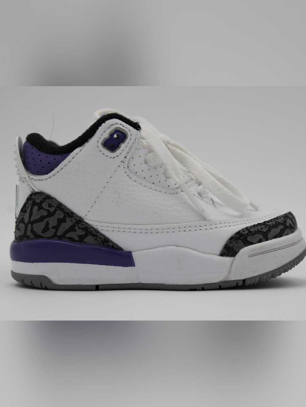 Jordan 3 Retro TD Dark Iris White Purple Size 5C